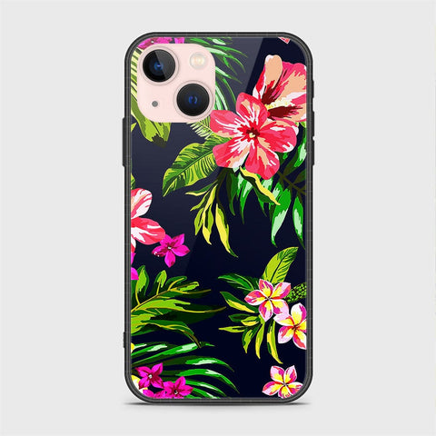 iPhone 14 Plus Cover- Floral Series - HQ Ultra Shine Premium Infinity Glass Soft Silicon Borders Case