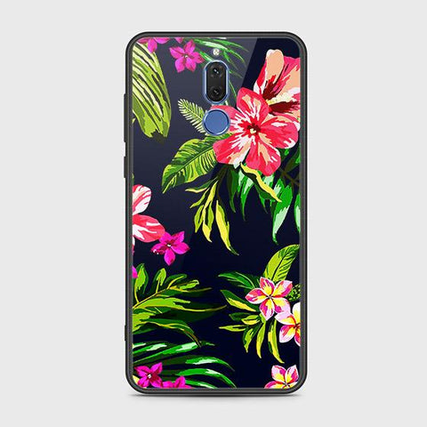 Huawei Mate 10 Lite Cover - Floral Series - HQ Ultra Shine Premium Infinity Glass Soft Silicon Borders Case