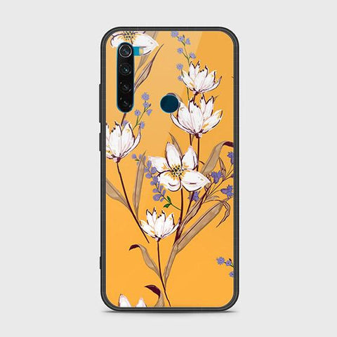 Xiaomi Redmi Note 8 Cover - Floral Series - HQ Ultra Shine Premium Infinity Glass Soft Silicon Borders Case