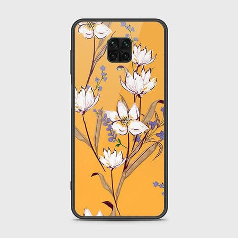 Xiaomi Redmi Note 9S Cover - Floral Series - HQ Ultra Shine Premium Infinity Glass Soft Silicon Borders Case