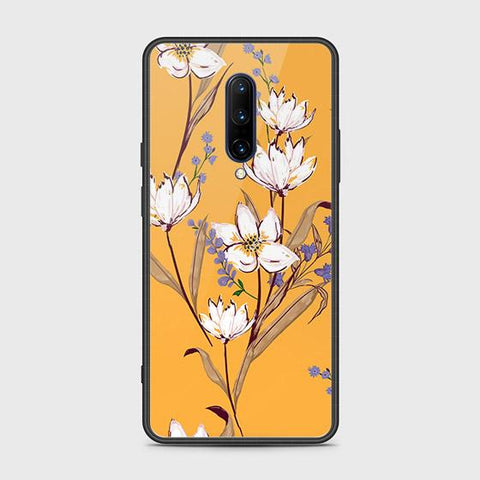 OnePlus 7 Pro Cover - Floral Series - HQ Ultra Shine Premium Infinity Glass Soft Silicon Borders Case