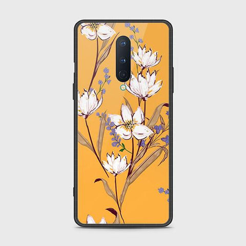 OnePlus 8 4G Cover - Floral Series - HQ Ultra Shine Premium Infinity Glass Soft Silicon Borders Case