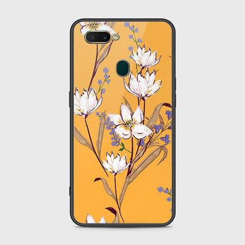 Oppo A12 Cover - Floral Series - HQ Ultra Shine Premium Infinity Glass Soft Silicon Borders Case