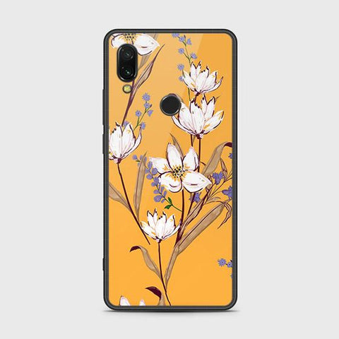 Xiaomi Redmi 7 Cover - Floral Series - HQ Ultra Shine Premium Infinity Glass Soft Silicon Borders Case