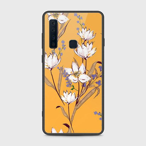 Samsung Galaxy A9s Cover - Floral Series - HQ Ultra Shine Premium Infinity Glass Soft Silicon Borders Case