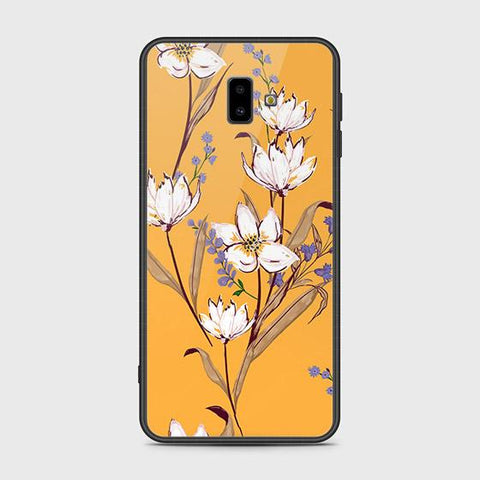 Samsung Galaxy J6 Plus 2018 Cover - Floral Series - HQ Ultra Shine Premium Infinity Glass Soft Silicon Borders Case