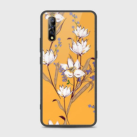 Vivo S1 Cover - Floral Series - HQ Ultra Shine Premium Infinity Glass Soft Silicon Borders Case