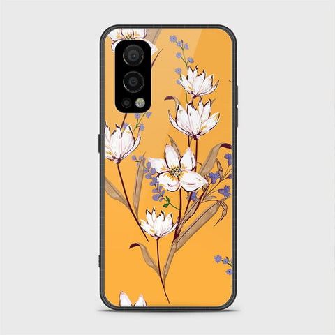 OnePlus Nord 2 Cover- Floral Series - HQ Ultra Shine Premium Infinity Glass Soft Silicon Borders Case