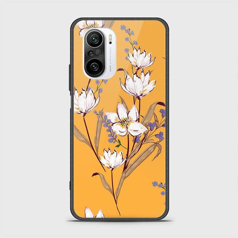 Xiaomi Redmi K40 Cover- Floral Series - HQ Ultra Shine Premium Infinity Glass Soft Silicon Borders Case