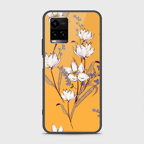 Vivo Y33T Cover - Floral Series - HQ Ultra Shine Premium Infinity Glass Soft Silicon Borders Case