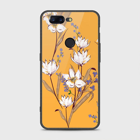 OnePlus 5T Cover- Floral Series - HQ Ultra Shine Premium Infinity Glass Soft Silicon Borders Case