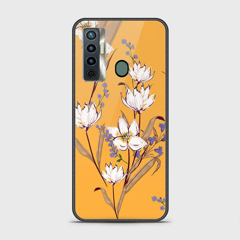 Tecno Camon 17 Cover - Floral Series - HQ Ultra Shine Premium Infinity Glass Soft Silicon Borders Case