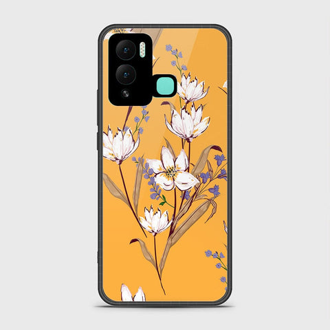 Infinix Hot 12 Play Cover- Floral Series - HQ Ultra Shine Premium Infinity Glass Soft Silicon Borders Case