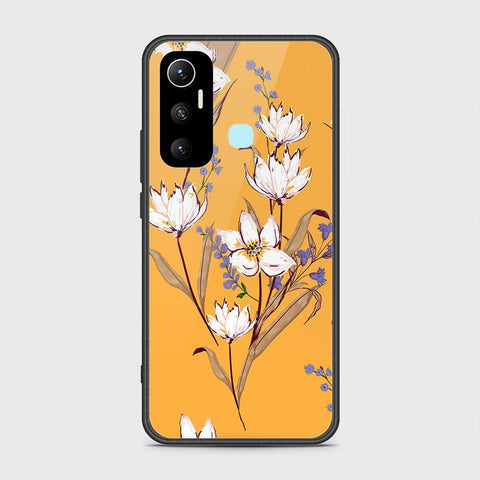 Infinix Hot 11 Cover- Floral Series - HQ Ultra Shine Premium Infinity Glass Soft Silicon Borders Case