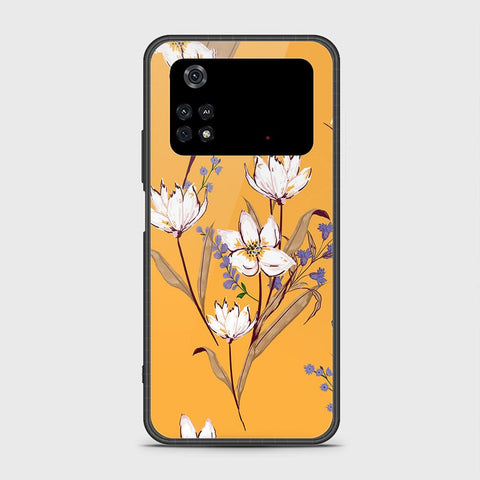 Xiaomi Poco M4 Pro 4G Cover- Floral Series - HQ Ultra Shine Premium Infinity Glass Soft Silicon Borders Case