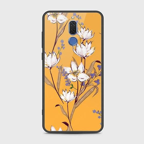 Huawei Mate 10 Lite Cover - Floral Series - HQ Ultra Shine Premium Infinity Glass Soft Silicon Borders Case