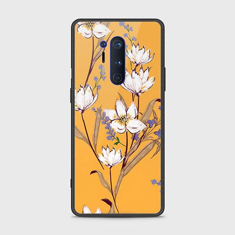 OnePlus 8 Pro Cover - Floral Series - HQ Ultra Shine Premium Infinity Glass Soft Silicon Borders Case