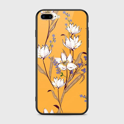 iPhone 7 Plus Cover - Floral Series - HQ Ultra Shine Premium Infinity Glass Soft Silicon Borders Case