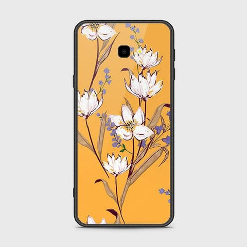 Samsung Galaxy J4 Plus Cover - Floral Series - HQ Ultra Shine Premium Infinity Glass Soft Silicon Borders Case