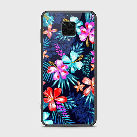 Xiaomi Redmi Note 9S Cover - Floral Series - HQ Ultra Shine Premium Infinity Glass Soft Silicon Borders Case