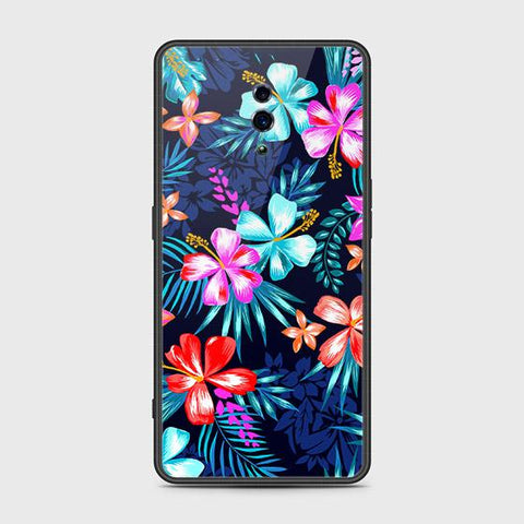 Oppo Reno Cover - Floral Series - HQ Ultra Shine Premium Infinity Glass Soft Silicon Borders Case