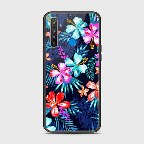 Realme 5s Cover - Floral Series - HQ Ultra Shine Premium Infinity Glass Soft Silicon Borders Case