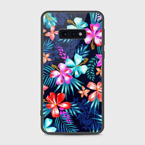 Samsung Galaxy S10e Cover - Floral Series - HQ Ultra Shine Premium Infinity Glass Soft Silicon Borders Case