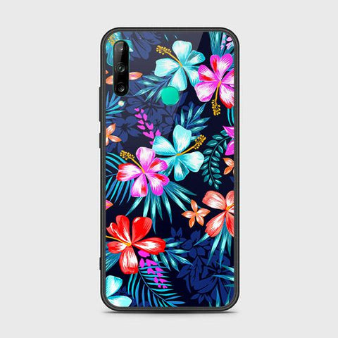 Huawei P40 lite E Cover - Floral Series - HQ Ultra Shine Premium Infinity Glass Soft Silicon Borders Case