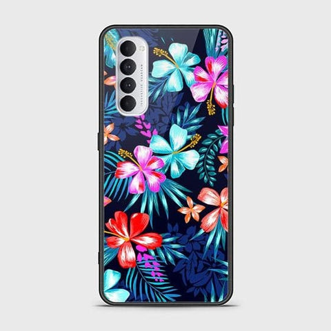 Oppo Reno 4 Pro Cover - Floral Series - HQ Ultra Shine Premium Infinity Glass Soft Silicon Borders Case