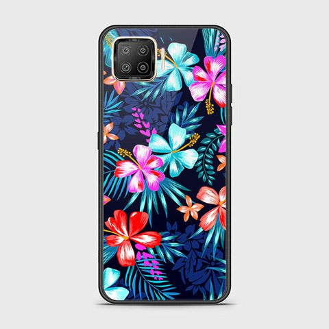 Oppo Reno 4F Cover - Floral Series - HQ Ultra Shine Premium Infinity Glass Soft Silicon Borders Case