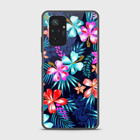 Xiaomi Redmi Note 10 Pro Max Cover - Floral Series - HQ Ultra Shine Premium Infinity Glass Soft Silicon Borders Case