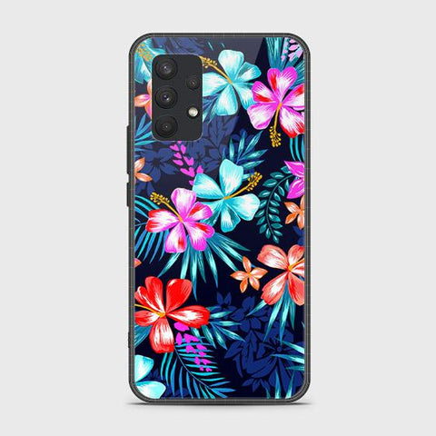 Samsung Galaxy A32 4G Cover - Floral Series - HQ Ultra Shine Premium Infinity Glass Soft Silicon Borders Case