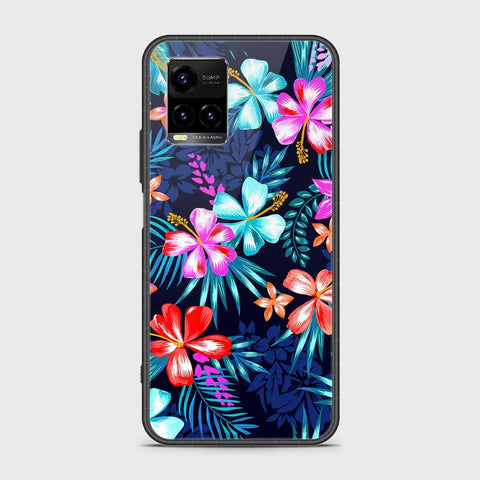 Vivo Y33T Cover - Floral Series - HQ Ultra Shine Premium Infinity Glass Soft Silicon Borders Case