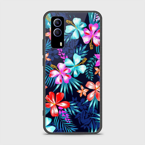 Vivo Y53s 5G Cover - Floral Series - HQ Ultra Shine Premium Infinity Glass Soft Silicon Borders Case