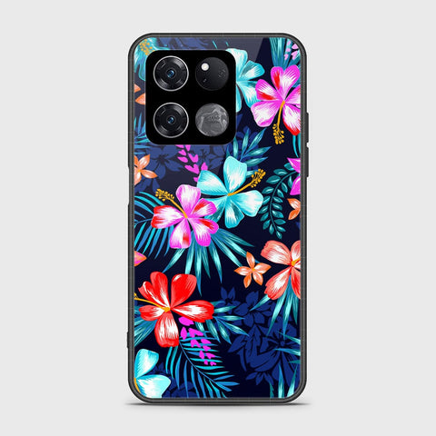 OnePlus Ace Racing Cover- Floral Series - HQ Ultra Shine Premium Infinity Glass Soft Silicon Borders Case