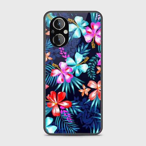 Oppo Reno 7Z 5G Cover- Floral Series - HQ Ultra Shine Premium Infinity Glass Soft Silicon Borders Case