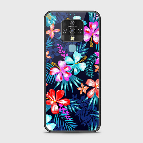 Tecno Camon 16 Cover - Floral Series - HQ Ultra Shine Premium Infinity Glass Soft Silicon Borders Case