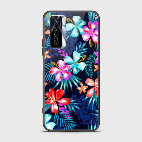 Tecno Camon 17 Pro Cover - Floral Series - HQ Ultra Shine Premium Infinity Glass Soft Silicon Borders Case