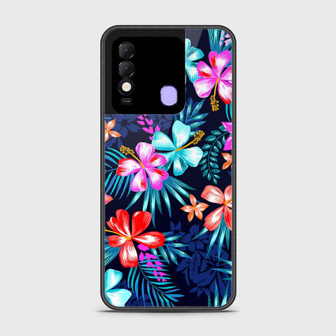 Tecno Spark 8 Cover- Floral Series - HQ Ultra Shine Premium Infinity Glass Soft Silicon Borders Case