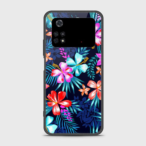 Xiaomi Poco M4 Pro 4G Cover- Floral Series - HQ Ultra Shine Premium Infinity Glass Soft Silicon Borders Case