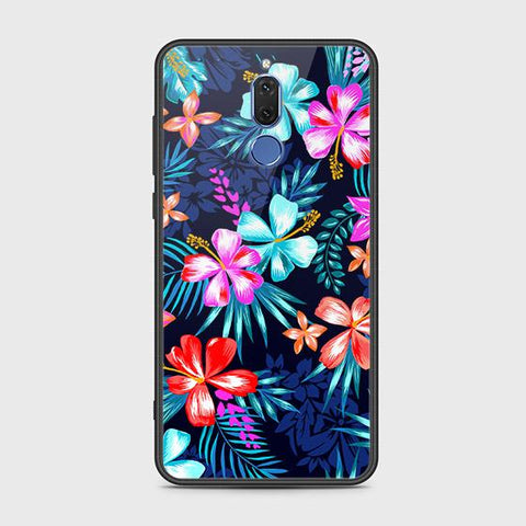 Huawei Mate 10 Lite Cover - Floral Series - HQ Ultra Shine Premium Infinity Glass Soft Silicon Borders Case