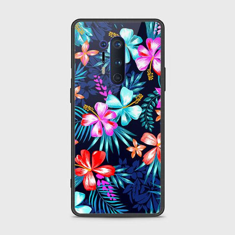 OnePlus 8 Pro Cover - Floral Series - HQ Ultra Shine Premium Infinity Glass Soft Silicon Borders Case