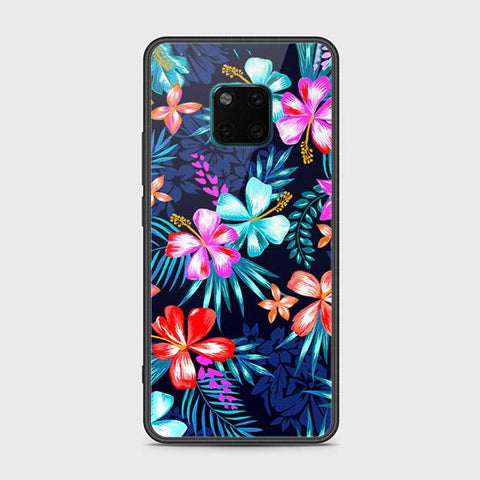 Huawei Mate 20 Pro Cover - Floral Series - HQ Ultra Shine Premium Infinity Glass Soft Silicon Borders Case