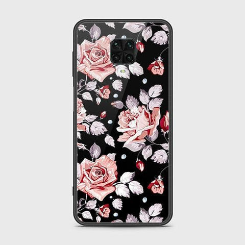 Xiaomi Redmi Note 9S Cover - Floral Series - HQ Ultra Shine Premium Infinity Glass Soft Silicon Borders Case