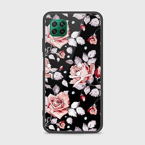 Huawei Nova 7i Cover - Floral Series - HQ Ultra Shine Premium Infinity Glass Soft Silicon Borders Case