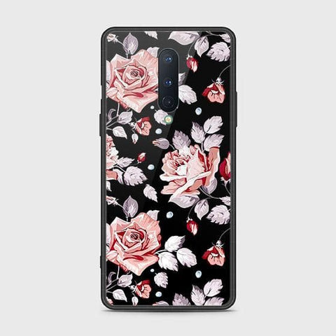 OnePlus 8 4G Cover - Floral Series - HQ Ultra Shine Premium Infinity Glass Soft Silicon Borders Case