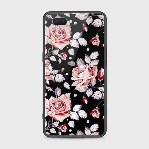 Oppo A3s Cover - Floral Series - HQ Ultra Shine Premium Infinity Glass Soft Silicon Borders Case