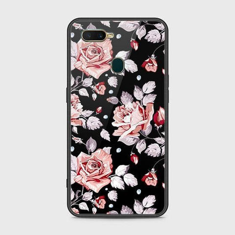 Oppo A12 Cover - Floral Series - HQ Ultra Shine Premium Infinity Glass Soft Silicon Borders Case