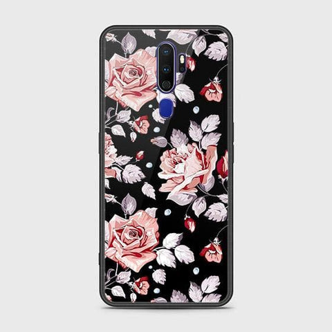 Oppo A9 2020 Cover - Floral Series - HQ Ultra Shine Premium Infinity Glass Soft Silicon Borders Case