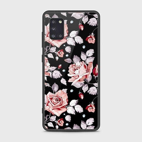 Samsung Galaxy A31 Cover - Floral Series - HQ Ultra Shine Premium Infinity Glass Soft Silicon Borders Case